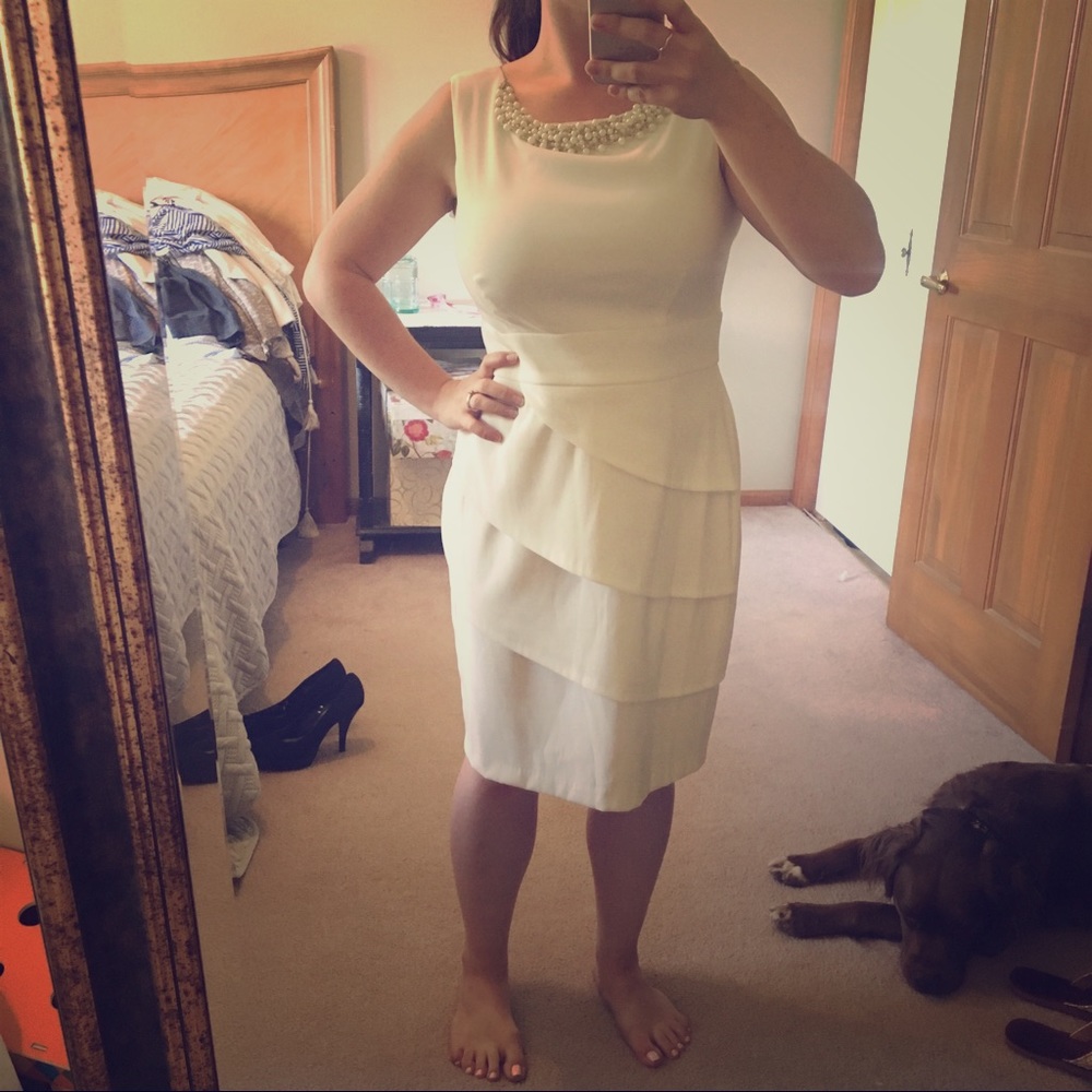 White semi formal dress